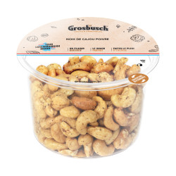 NOIX DE CAJOU GRILLEE SALEE POIVREE GROSBUSCH 6X200G
